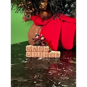 Suzi Skoglund Blossom Bucket Warm Wishes Snowman riding Toboggan Snow/Ice Cube